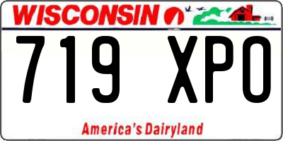 WI license plate 719XPO