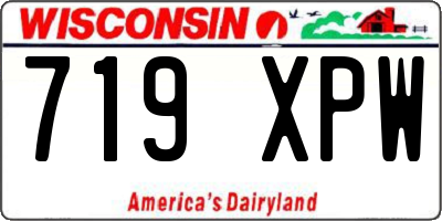 WI license plate 719XPW