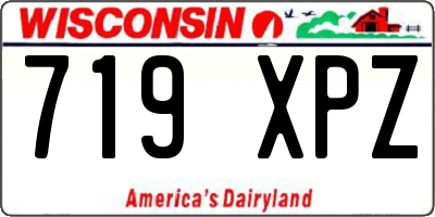 WI license plate 719XPZ