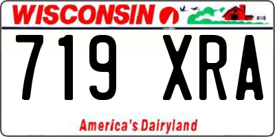 WI license plate 719XRA