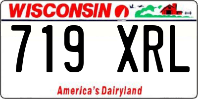 WI license plate 719XRL