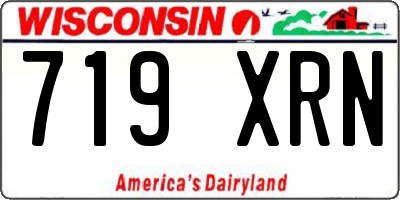 WI license plate 719XRN