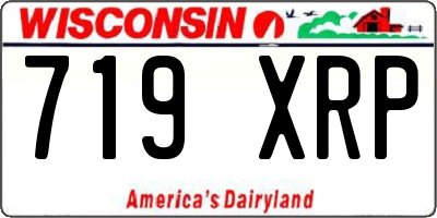 WI license plate 719XRP