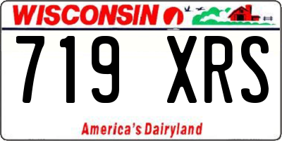 WI license plate 719XRS