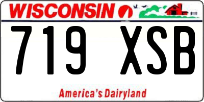 WI license plate 719XSB