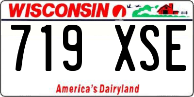 WI license plate 719XSE