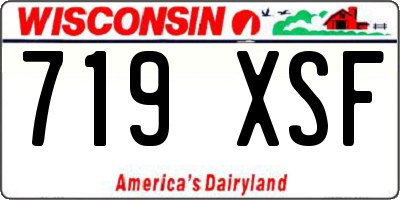 WI license plate 719XSF
