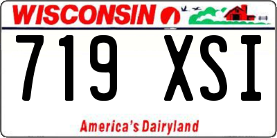 WI license plate 719XSI