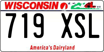 WI license plate 719XSL