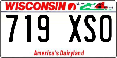 WI license plate 719XSO