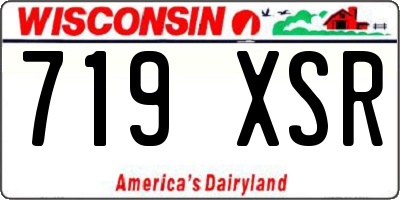 WI license plate 719XSR