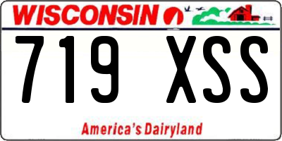WI license plate 719XSS