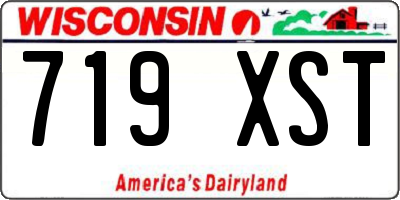 WI license plate 719XST