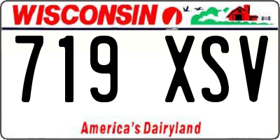 WI license plate 719XSV