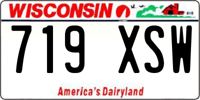 WI license plate 719XSW