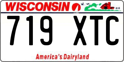 WI license plate 719XTC
