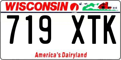 WI license plate 719XTK