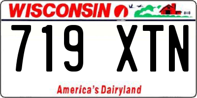 WI license plate 719XTN