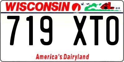 WI license plate 719XTO