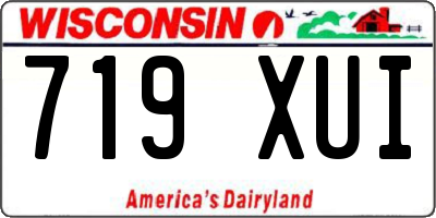 WI license plate 719XUI