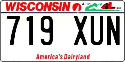 WI license plate 719XUN
