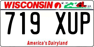WI license plate 719XUP
