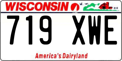 WI license plate 719XWE