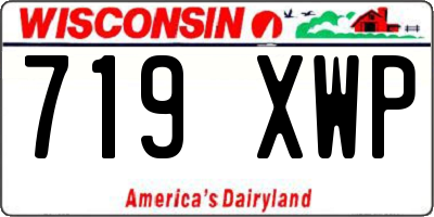 WI license plate 719XWP
