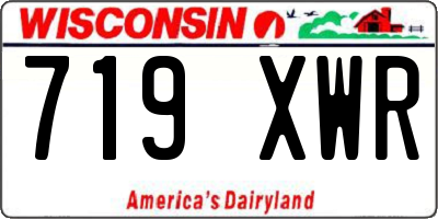 WI license plate 719XWR