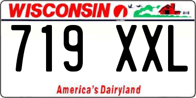 WI license plate 719XXL