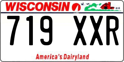WI license plate 719XXR