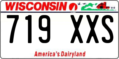 WI license plate 719XXS