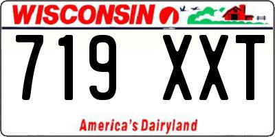 WI license plate 719XXT