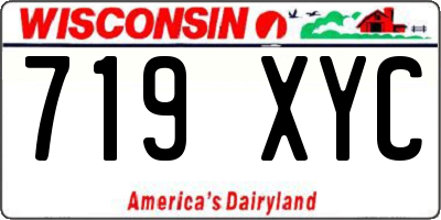 WI license plate 719XYC