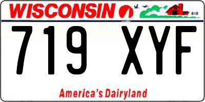 WI license plate 719XYF