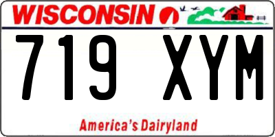 WI license plate 719XYM