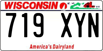 WI license plate 719XYN
