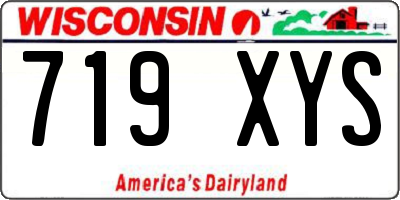 WI license plate 719XYS