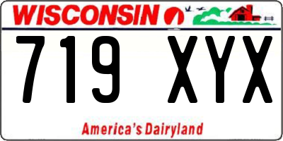 WI license plate 719XYX