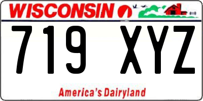 WI license plate 719XYZ