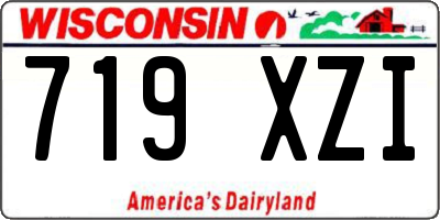 WI license plate 719XZI