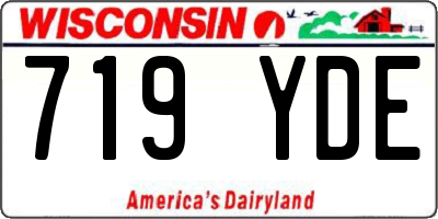 WI license plate 719YDE