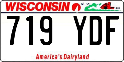 WI license plate 719YDF