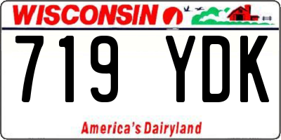 WI license plate 719YDK