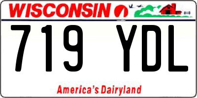 WI license plate 719YDL