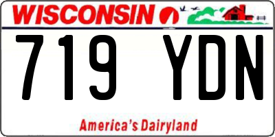 WI license plate 719YDN