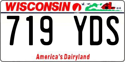 WI license plate 719YDS