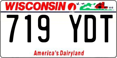WI license plate 719YDT