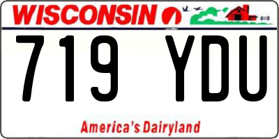 WI license plate 719YDU