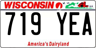 WI license plate 719YEA